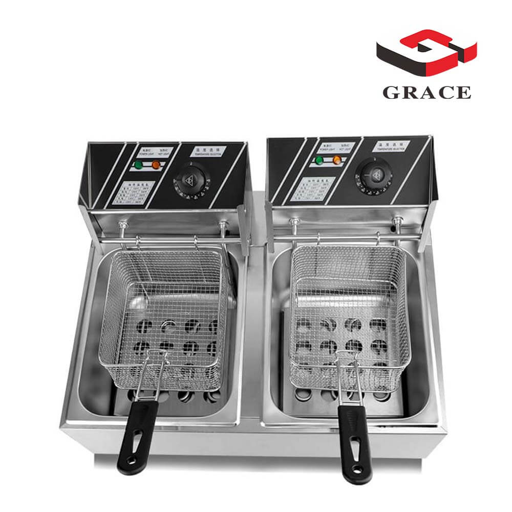 Electric 2 Tank Fryer 2 Basket 11L