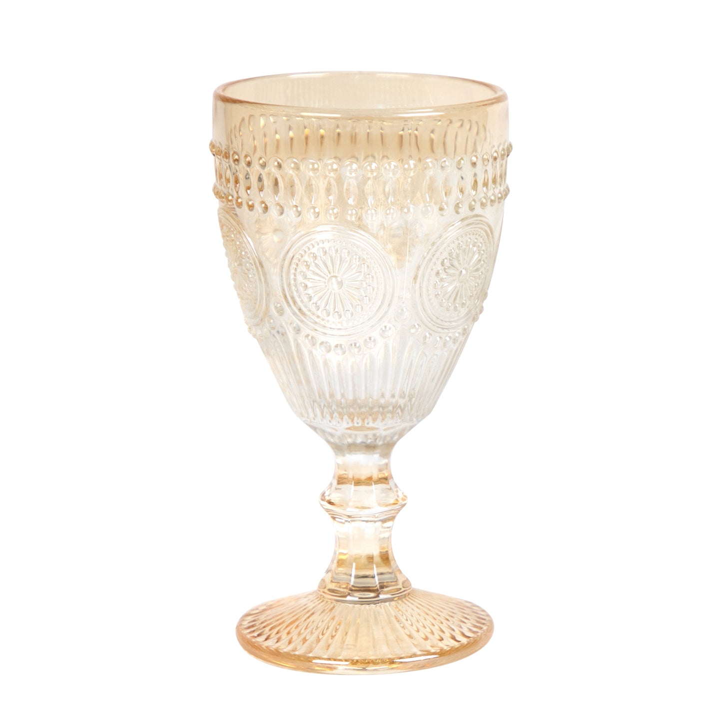 Champaign gold glass footed glass goblets
