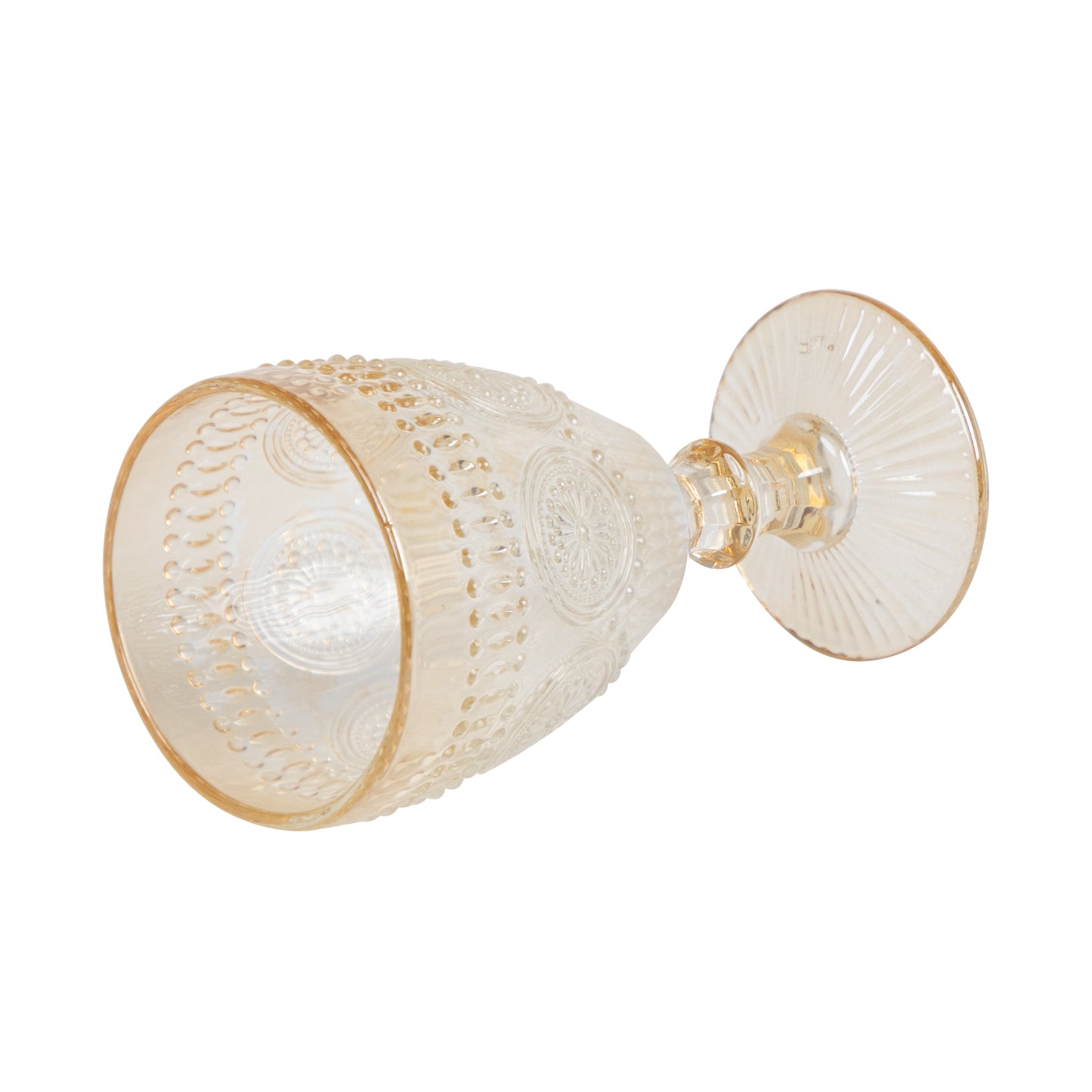 Champaign gold glass footed glass goblets