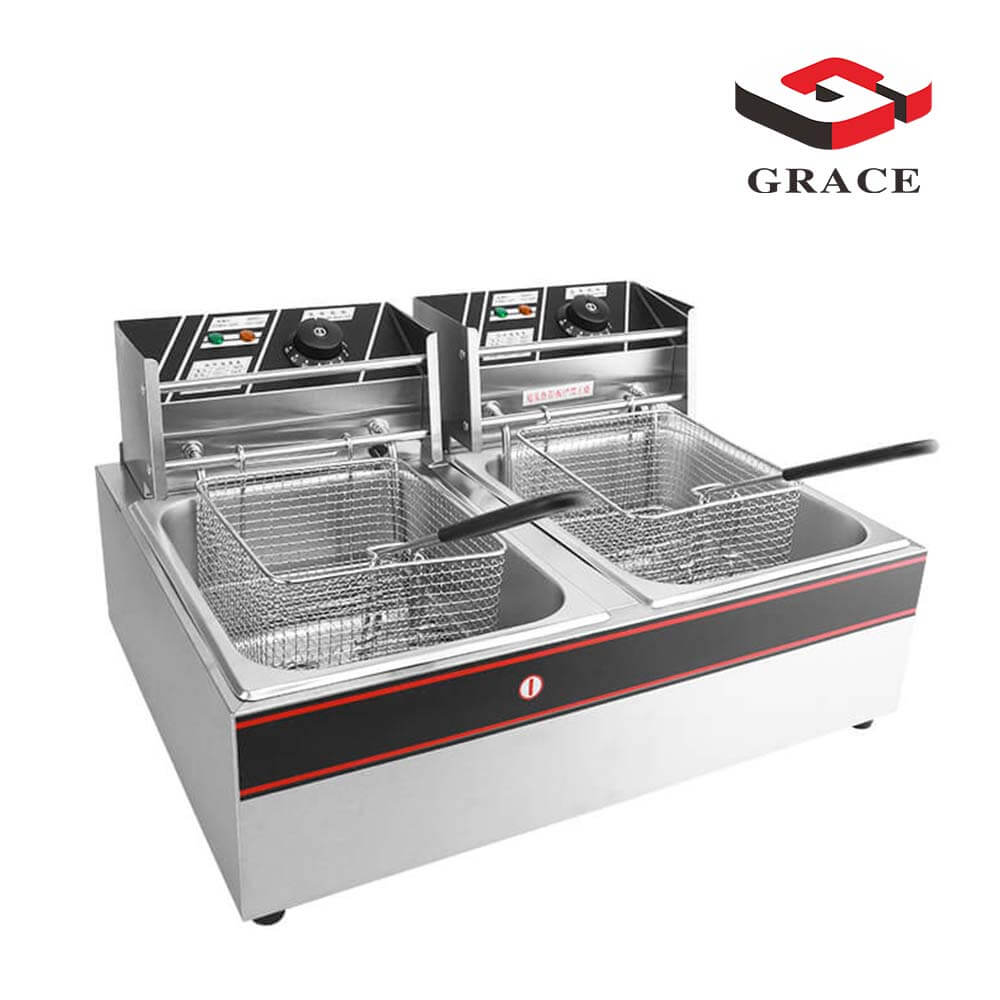 Electric 2 Tank Fryer 2 Basket 11L