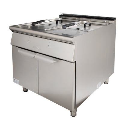 Grace commercial double gas fryer with cabinet double tank double basket fryer