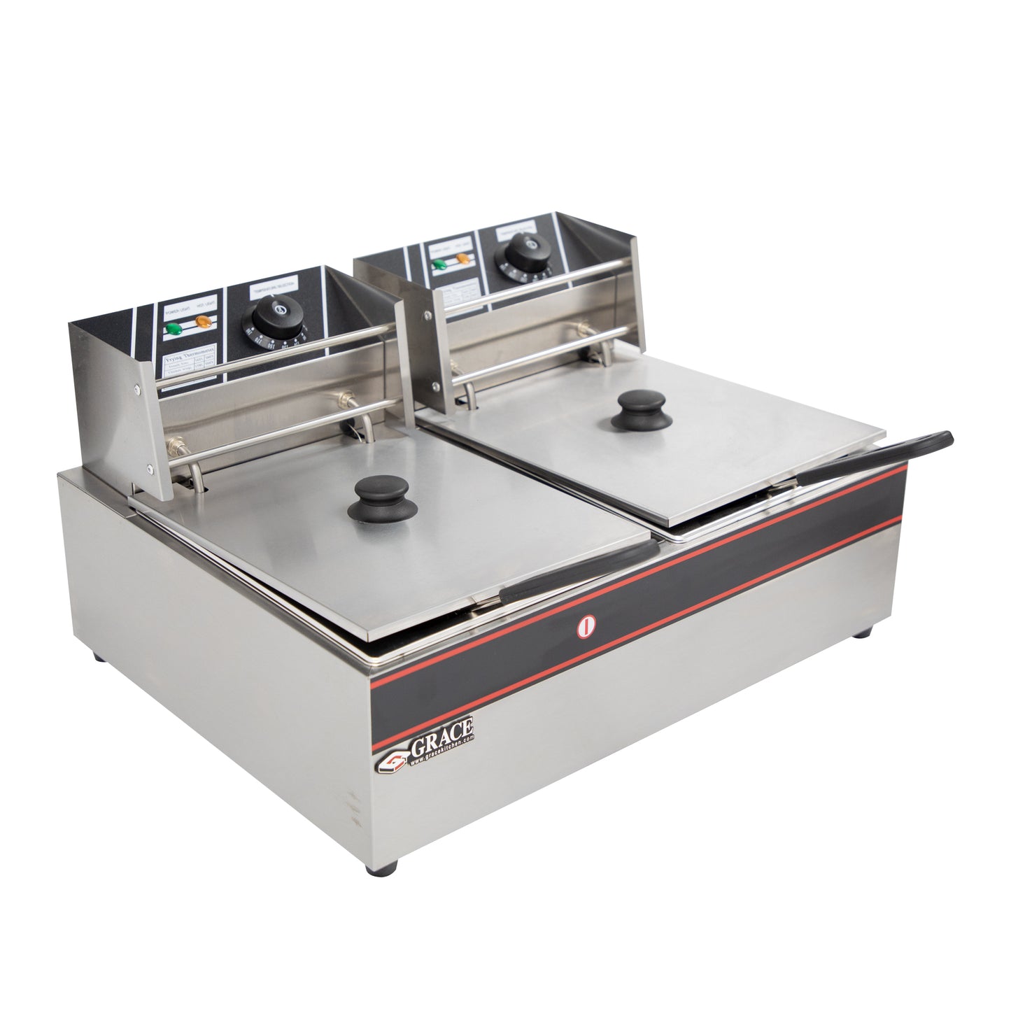 Grace commercial electric oil fryer 2-tank 2-basket restaurant electric deep fryer electric chips fryer 2 tanks