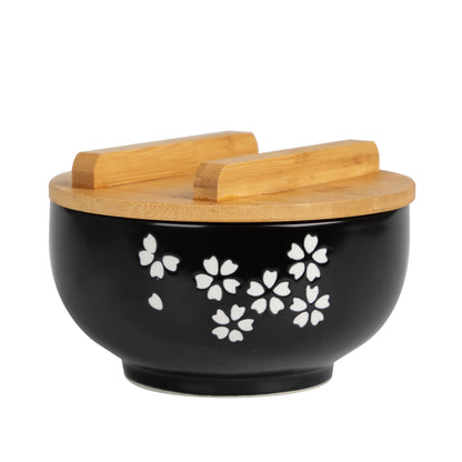 Japanese dishes with lid, spoon, chopsticks