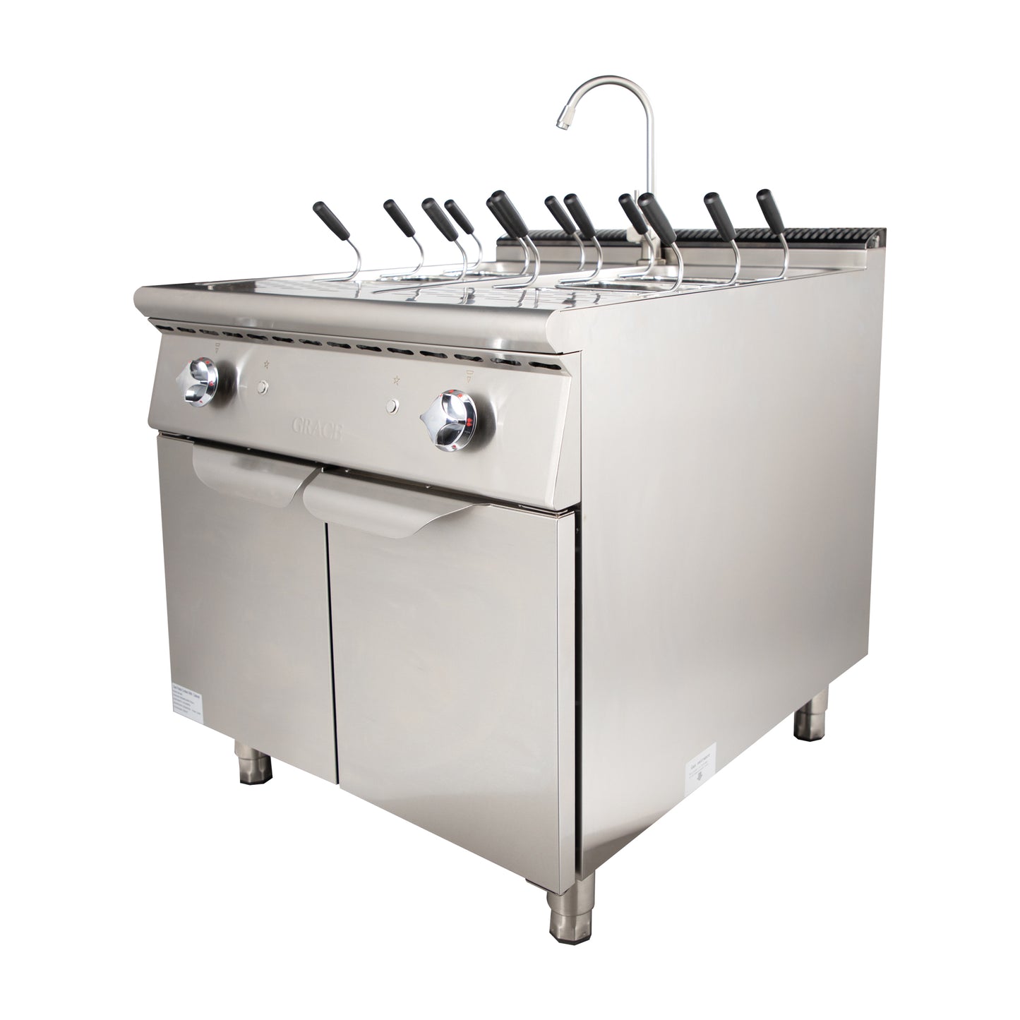 Grace commercial 6 basket pasta cooker with cabinet  professional pasta cooker