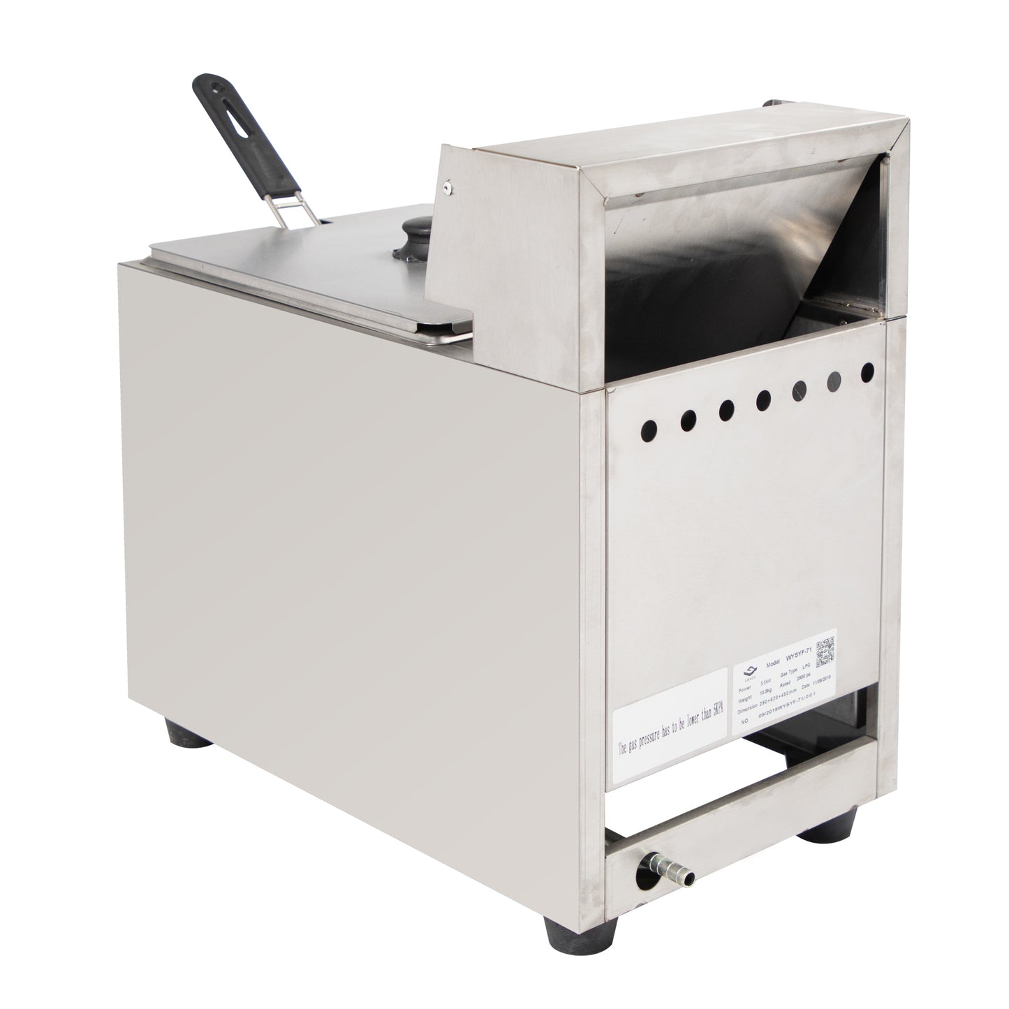 Grace professional gas fryer with temperature control chip fryer gas fryer machine