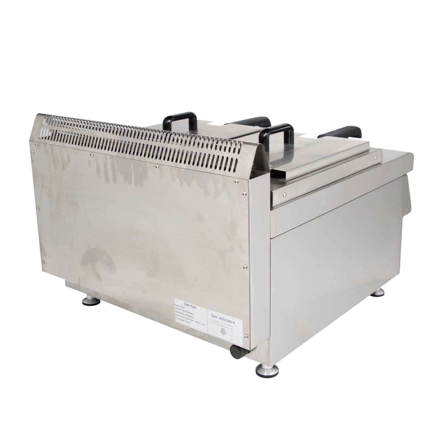 Professional Gas Deep Fryer Machine with Double Tank for Commercial Use