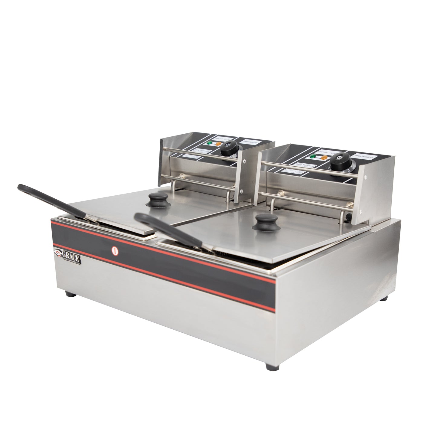 Grace commercial electric oil fryer 2-tank 2-basket restaurant electric deep fryer electric chips fryer 2 tanks