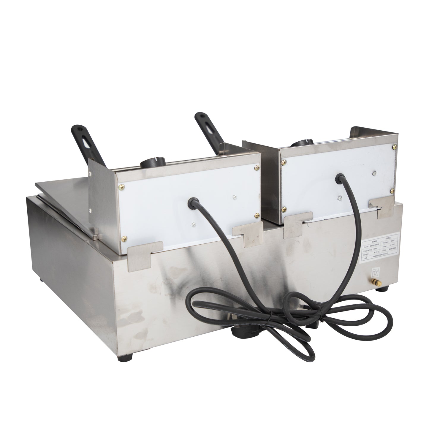 Grace commercial electric oil fryer 2-tank 2-basket restaurant electric deep fryer electric chips fryer 2 tanks