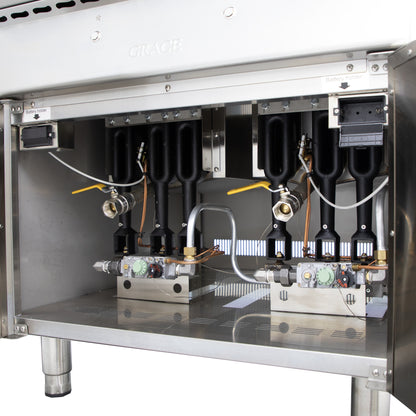 Grace commercial double gas fryer with cabinet double tank double basket fryer